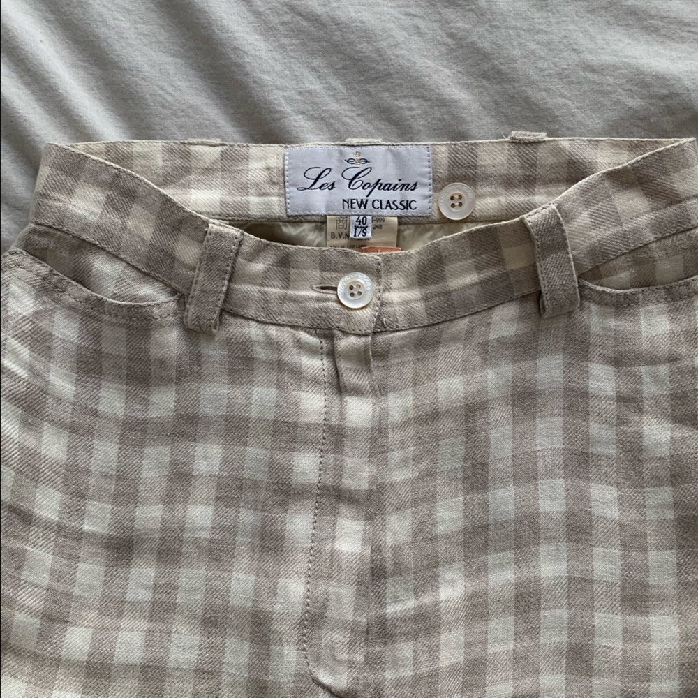 Vintage Linen Plaid skirt - Picture 4 of 7
